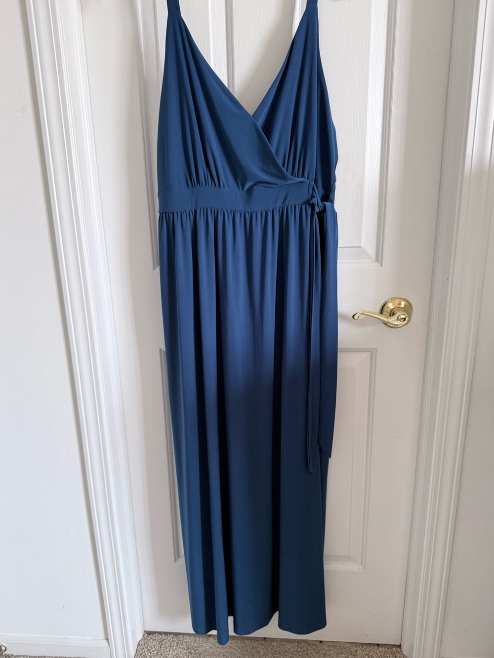 Royal Blue Women's Navy Wrap Maxi Summer Dress Tie Wrap
